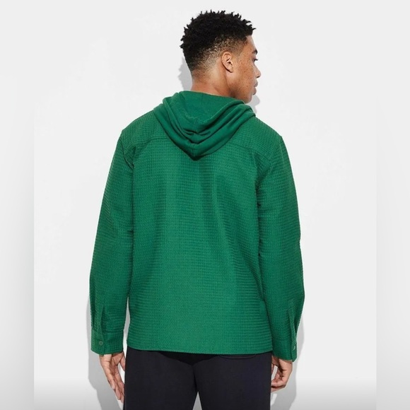 NWT ORIGINAL USE Men's Hooded Long Sleeve Button-Down Shirt Sz XXL ✨ - Picture 3 of 8